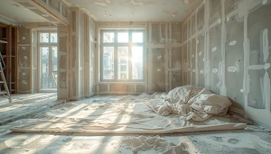 mur chambre hotel placo